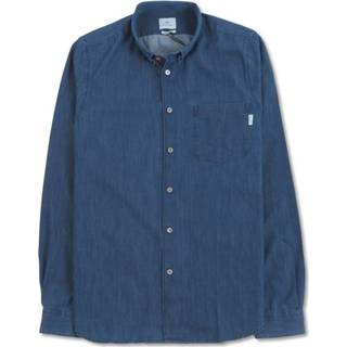 👉 Denim shirt XL male blauw Tailored