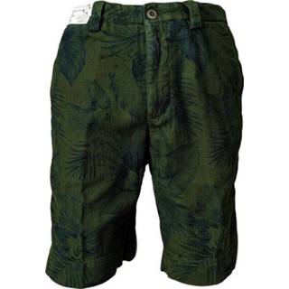 👉 Bermuda W35 W31 male groen Printed Slacks Shorts