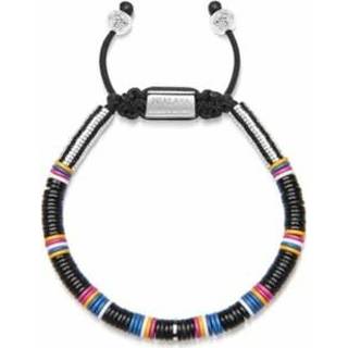 👉 Armband male XL zwart Bracelet - Beaded with Black Disc Beads