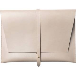 👉 Leather brass onesize vrouwen beige Computersleeve 13 