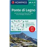 👉 Wandelkaart Kompass - Ponte di Legno Karte / Gefaltet Geklebt 9783990443859