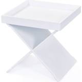 👉 Bijzettafel kruispoot zelfbouwpakket wit rechthoek bijzettafels MDF Inter Link - Egon 40x40x41cm 4010340985703