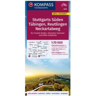 👉 Fiets kaart Kompass - Fahrradkarte Stuttgarts Süden, Tübingen-Reutlingen Fietskaart 1. Auflage Neuausgabe 9783990446782