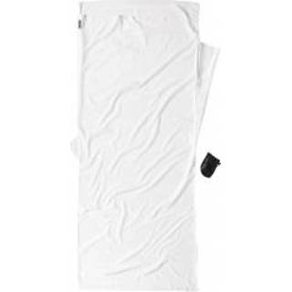 👉 Cocoon - Silk Cotton Travelsheet Coupler - Reisslaapzak maat 220 x 83 cm, wit