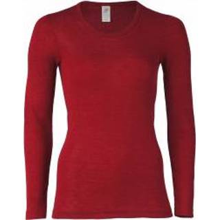👉 Engel - Women's Unterhemd L/S - Merino-ondergoed maat 42/44, rood