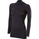 👉 Shirt XS zwart vrouwen Falke - Women's Wool-Tech Zip Merino-ondergoed maat XS, 4043874111850