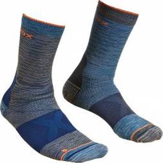 👉 Ortovox - Alpinist Mid Socks - Wandelsokken maat 39-41, blauw/zwart/grijs