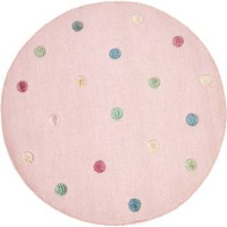👉 Kinder tapijt meisjes kinderen roze LIVONE kindertapijt COLOR MOON roze/multi 130 cm rond 758198337742