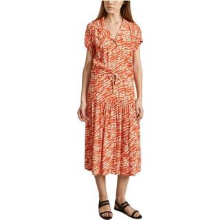 👉 Dress vrouwen rood Rebelle zebra mid-length