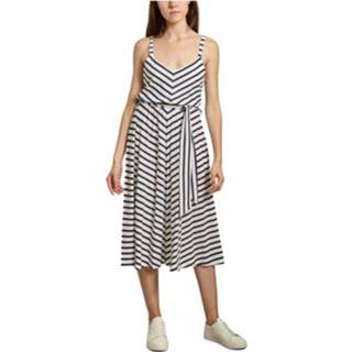 👉 Dress l vrouwen blauw Paris Sun striped belted