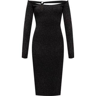 👉 Dress l vrouwen zwart Fitted with slits