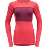 👉 Shirt XS vrouwen rood zwart grijs roze blauw Devold - Women's Wool Mesh Merino-ondergoed maat XS, rood/roze 7028567414941