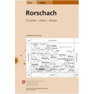 👉 Wandelkaart Swisstopo - 1075 Rorschach Ausgabe 2016 9783302010755