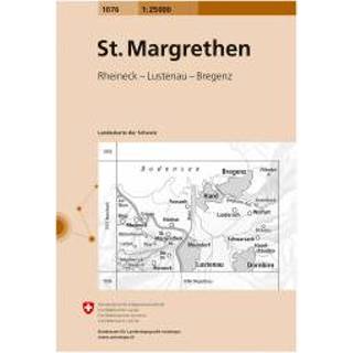 👉 Wandelkaart Swisstopo - 1076 St. Margrethen Ausgabe 2016 9783302010762