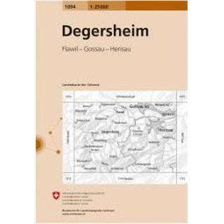 👉 Wandelkaart Swisstopo - 1094 Degersheim Ausgabe 2016 9783302010946