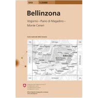 👉 Wandelkaart Swisstopo - 1313 Bellinzona Ausgabe 2008 9783302013138