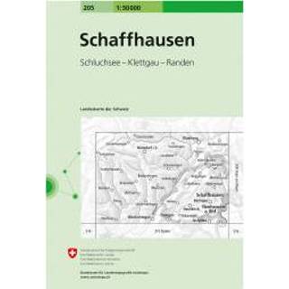 👉 Wandelkaart Swisstopo - 205 Schaffhausen Ausgabe 2009 9783302002057