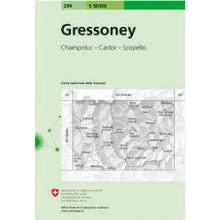 👉 Wandelkaart Swisstopo - 294 Gressoney Ausgabe 2017 9783302002941