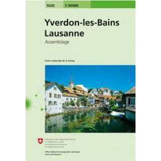 👉 Wandelkaart Swisstopo - 5020 Yverdon-les-Bains/Lausanne Ausgabe 2008 9783302050201