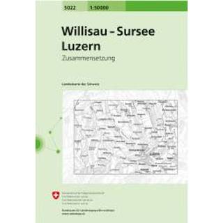 👉 Wandelkaart Swisstopo - 5022 Willisau-Sursee-Luzern Ausgabe 2018 9783302050225