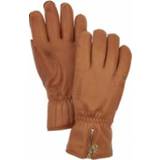 👉 Handschoenen uniseks 7 bruin leather Hestra - Swisswool Classic 5 Finger maat 7, 7332904013583
