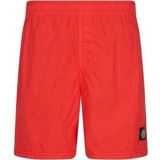 👉 Male rood B0946 Brushed Cotton Swimming Shorts