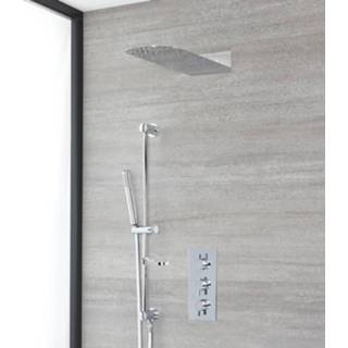 👉 Vaste douchekop ABS chroom thermostaatkraan keramische schijf modern como Doucheset Inbouw 2-Weg Thermostatisch Glijstanguitrusting | 5051752865794