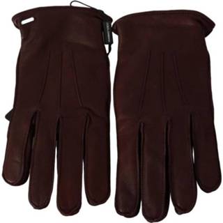 👉 Glove leather vrouwen bruin Wrist Length Mitten Gloves