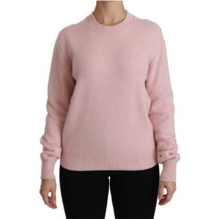 👉 Pullover vrouwen roze Crew Neck Cashmere Sweater 8059226251439