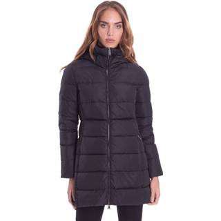 👉 Downjacket vrouwen zwart Long Quilted Down Jacket With Detachable Hood