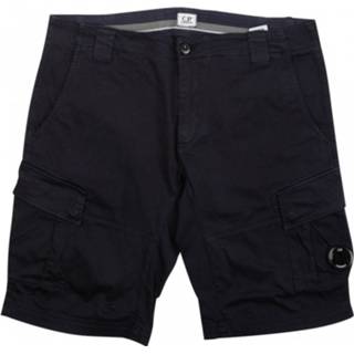 👉 Lens male blauw Garment Dyed Stretch Sateen Pocket Shorts