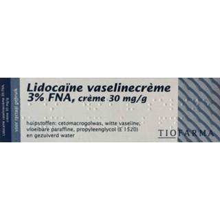 👉 Gezondheid Tiofarma Lidocaïne Vaselinecrème 3% FNA 8719189297041