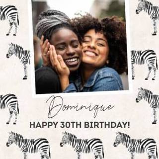 👉 Verjaardagskaart kaart met naam Greetz | Zebra