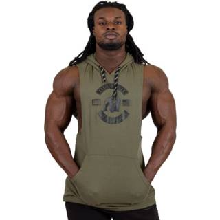 👉 Bodybuilding Hooded Tanktop Groen - Gorilla Wear Lawrence