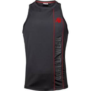 👉 Bodybuilding Tanktop Mannen Zwart Rood - Gorilla Wear Branson