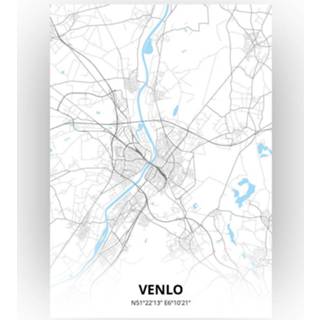 👉 Poster papier zwart Venlo Plattegrond - A4 Standaard stijl