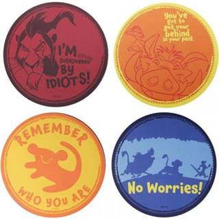 👉 Onderzetter multicolor Lion King onderzetters set van 4 5055453466878