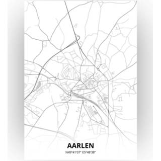 👉 Poster papier zwart Aarlen Plattegrond - A4 Standaard stijl