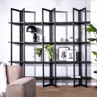 👉 Boekenkast eiken hout Eleonora 'Iowa' Eiken, 240 x 229cm 8719087023025
