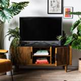 👉 Marmer mango hout mannen Eleonora TV-meubel 'Carter' Mangohout en marmer, 125cm 8719087023155
