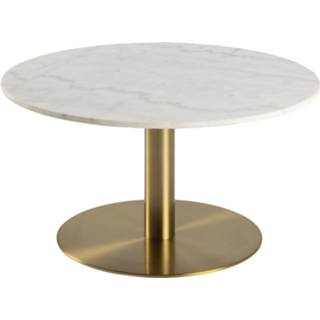 👉 Salon tafel marmeren blad wit Bendt Salontafel 'Birte' Marmer/Brass, 80cm 5713941088765