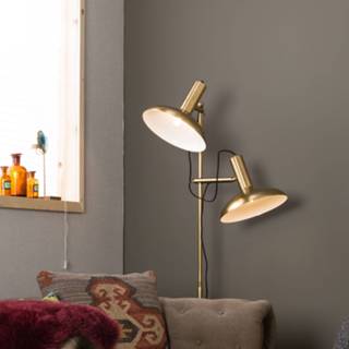 👉 Vloerlamp goud Dutchbone 'Karish' 2-lamps, 160cm 8718548032002