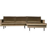 👉 Loungebank zwart metalen poten taupe BePureHome 'Rodeo' Rechts, Velvet, kleur 8714713105397