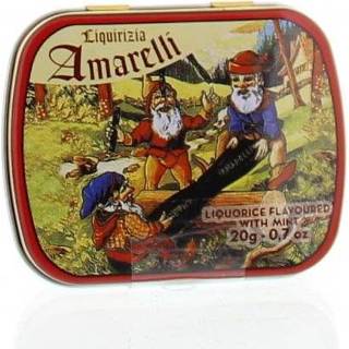 👉 Snoepgoed Amarelli Laurierdrop blikje munt chicchi 20 gram 80583356