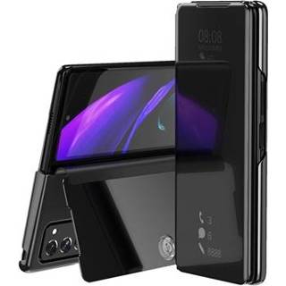 👉 Flipcover zwart Luxury Mirror View Samsung Galaxy Z Fold2 5G Flip Cover - 5712580010571