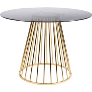 👉 Ronde eettafel goud ZILT 'Bethe' Ø104cm 8718548054783