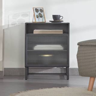 👉 Nachtkastje staal zwart Kave Home 'Trixie' 58 x 45cm 8433840615615
