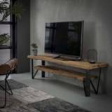 👉 Robuust hardhout metaal Industrieel TV-meubel 'Ron' 160cm 8713244025501