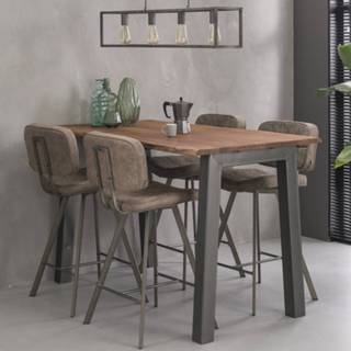 👉 Boomstam massief acacia naturel Industriele Bartafel 'Judge' 147 x 80cm 8713244025044