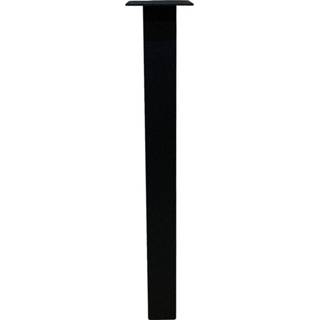 👉 Tafelpoot zwarte staal zwart Set 4 rechte tafelpoten 72 cm (koker 6 x cm) 9500025996049